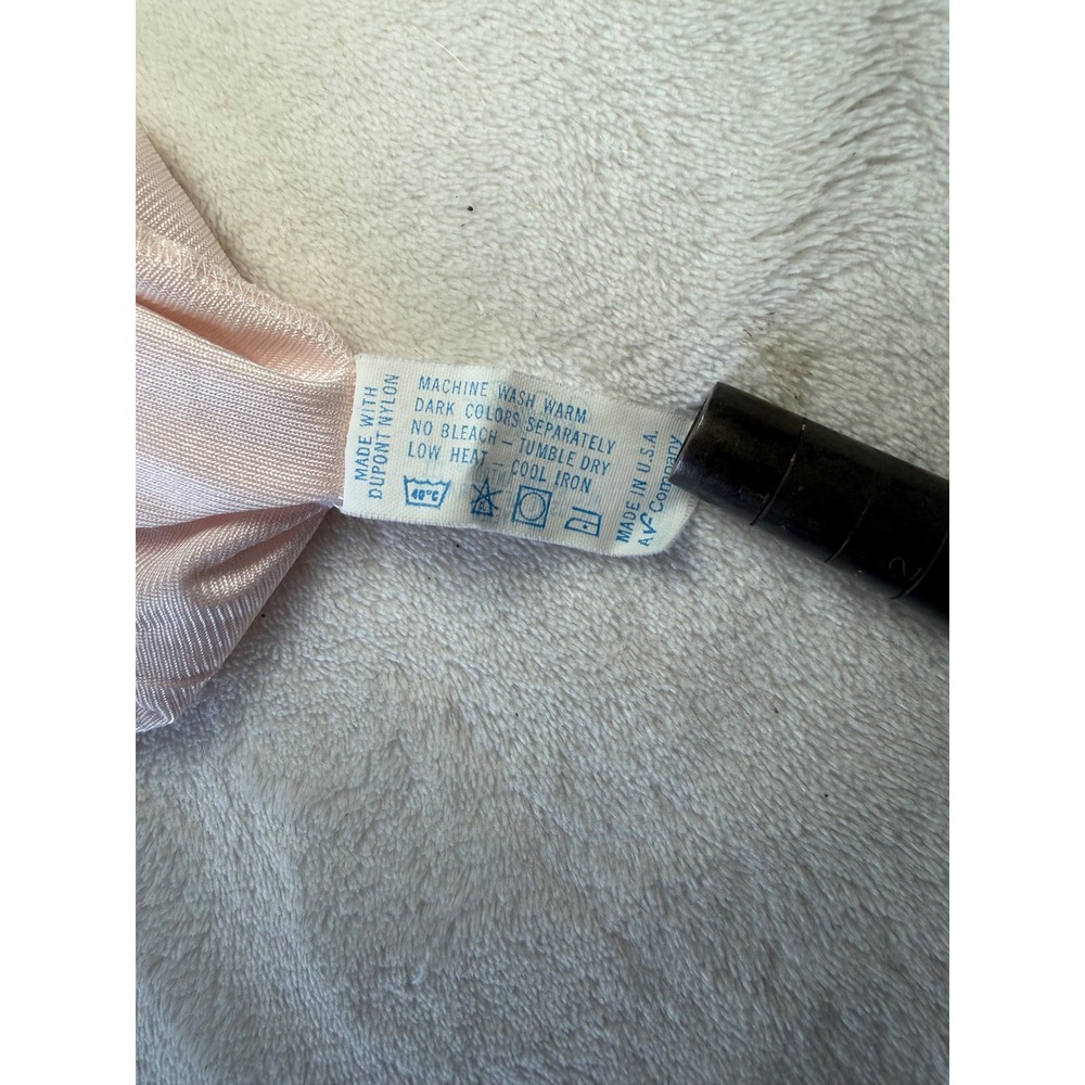 Vintage Vanity Fair Pink Lace Bed Top Short Sleeve Button Front Sleepwear M - Picture 8 of 12